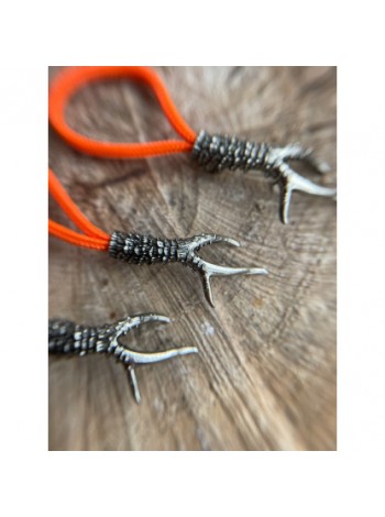 Комплект брелоков на молнию "Рог косули", оранжевый шнурок